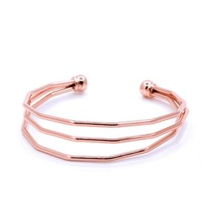 3 Band Curve Rose Gold Cuff